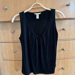Banana Republic Black V-Neck Sleeveless Knit Tank